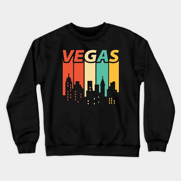 Vegas Cityscape Crewneck Sweatshirt by ThyShirtProject - Affiliate